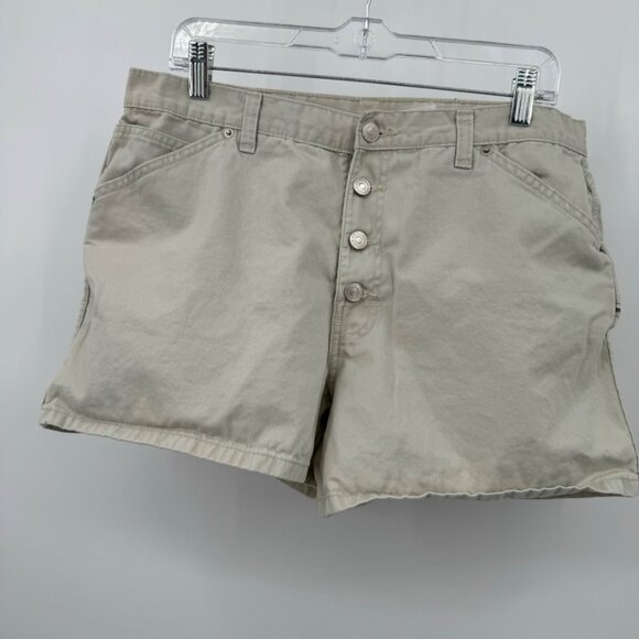 jordache khaki high waisted denim shorts - Picture 1 of 7